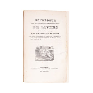 CHALON - Catalogue de la bibliothèque de feu M. le Comte de Fortsas. 1840.