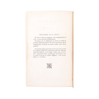 CHALON - Catalogue de la bibliothèque de feu M. le Comte de Fortsas. 1840.