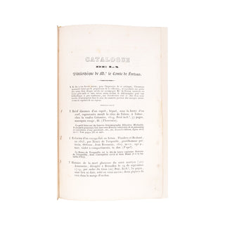 CHALON - Catalogue de la bibliothèque de feu M. le Comte de Fortsas. 1840.