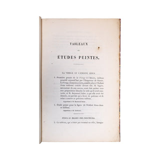 [CATALOGUE] - Catalogue des tableaux d'Ingres exposés dans les des Beaux-arts. 1867.