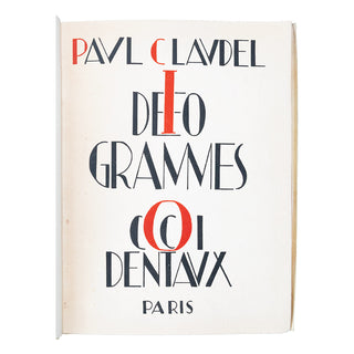 CLAUDEL (Paul) - Idéogrammes occidentaux. 1944.