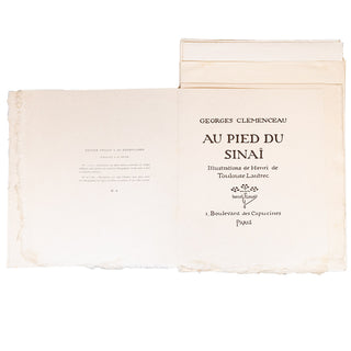 CLÉMENCEAU (Georges) - Au pied du Sinaï. 1898.
