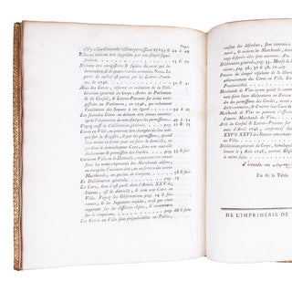 [COMMERCE DU VIN - CORPORATIONS] - [Recueil de textes réglementaires et juridiques établis entre 1746 et 1759. c. 1760.