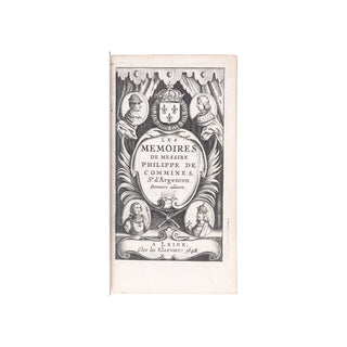 COMMINES - Les Mémoires de messire Philippe de Commines S[ieu]r d’Argenson. 1648.