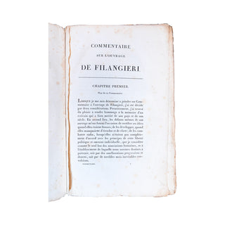 CONSTANT (Benjamin) - Commentaire sur l’ouvrage de Filangieri. 1822.