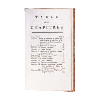 [DE LOLME – MASERE annotations d’après], Constitution de l'Angleterre. 1774.