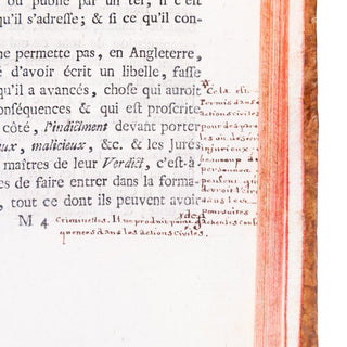 [DE LOLME – MASERE annotations d’après], Constitution de l'Angleterre. 1774.