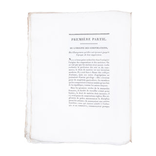 [COMMERCE DU VIN] ROUX- CORDIER- Rapport sur les jurandes et maîtrises. 1805.