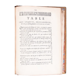 [STATUTS DU CORPS DES ORFÈVRES DE PARIS] - Recueil des statuts, ordonnances, règlemens et privilèges. 1688.
