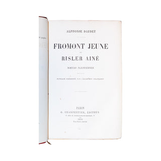 DAUDET (Alphonse) - Fromont jeune et Risler aîné. 1876.
