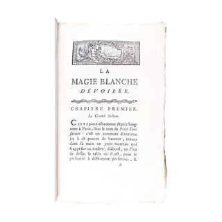 DECREMPS (Henri) - La Magie blanche dévoilée. 1784.