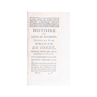 DESORMEAUX - Histoire de Louis de Bourbon. 1766-1768.