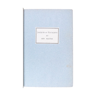 DIDEROT (Denis) - Jacques le Fataliste et son maître. 1922.