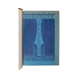DIDEROT (Denis) – Le paradoxe sur le comédien. 1926.