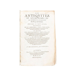 [DU CHESNE (André)] - Les Antiquitez. 1609.