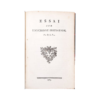 D. L. P. - Essai sur l’ancienne initiation. 1785.