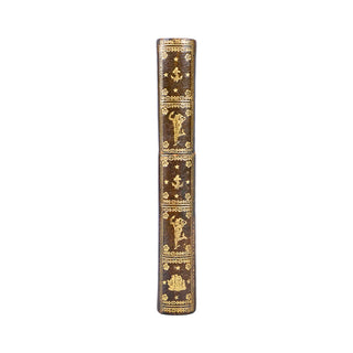 [ÉTUI À CARNET - MARINE MARCHANDE] - Étui pour un carnet aux symboles de la marine marchande. Fin XIXe siècle.