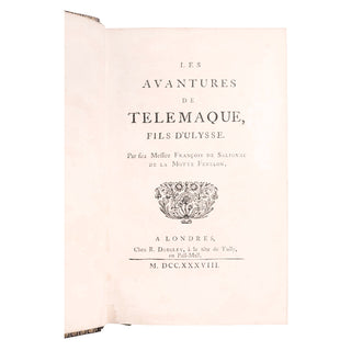 FÉNELON – Les avantures de Télémaque. 1738.