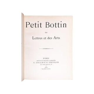 [FÉNÉON - MÉTÉNIER - MORÉAS - ADAM] – Petit Bottin des Lettres et des Arts. 1886.