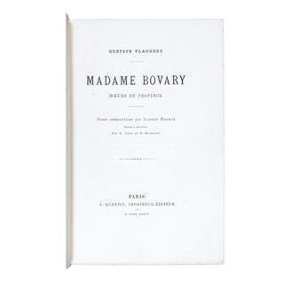 FLAUBERT (Gustave) - Madame Bovary. 1885.