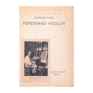 FLORENTIN (L.) – Exposition Ferdinand Hodler. 1918.