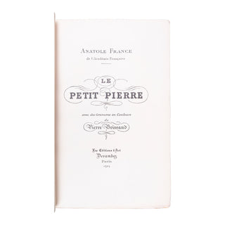 FRANCE (Anatole) -  Le petit Pierre. [Avec :] La Vie en fleur. 1923-1924.