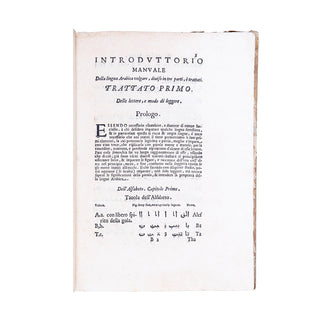 GERMANO DE SILESIA - Fabrica overo dittionario della lingua volgare arabica, et italiana. 1636.