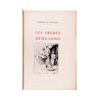 GONCOURT (Edmond de) - Les frères Zemganno. 1921.