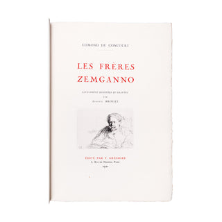 GONCOURT (Edmond de) - Les frères Zemganno. 1921.