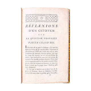 GOSSELIN (Charles-Robert) - Réflexions d’un citoyen adressées aux notables. 1787.