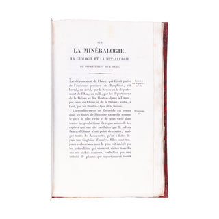 GUEYMARD - Sur la minéralogie, la géologie et la métallurgie de l’Isère. 1830.