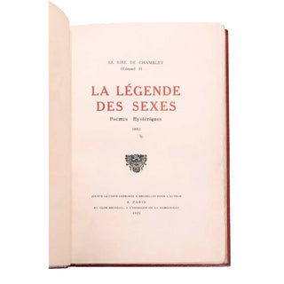 HARAUCOURT (Edmond) – La Légende des Sexes. 1882.