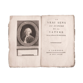 HELVETIUS (Claude Adrien) - Le vrai sens du système de la nature. 1774.