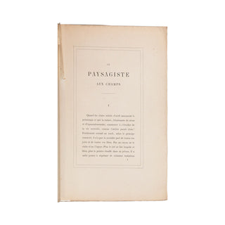 HENRIET (Frédéric) – Le paysagiste aux champs. 1866.