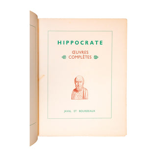 HIPPOCRATE – Œuvres complètes. 1932.