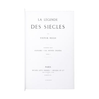 HUGO (Victor) - La Légende des siècles. 1859.