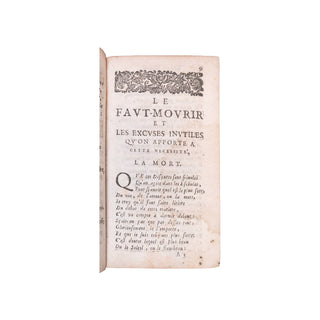JACQUES - Le faut-mourir et les excuses inutiles qu’on apporte à cette nécessité. 1661.