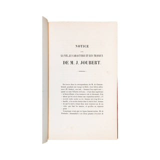 JOUBERT (Joseph) – Pensées, maximes, essais et correspondance. 1864.