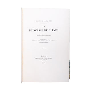 LA FAYETTE (Madame de) - La Princesse de Clèves. 1889.