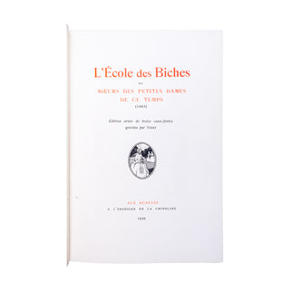 [CURIOSA] - [LAFNET (Luc)] - L’École des biches. 1928.