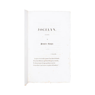 LAMARTINE (Alphonse de) – Jocelyn. 1836.