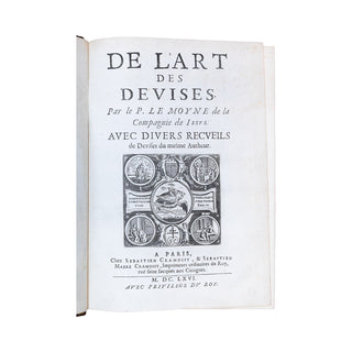 LE MOYNE (Pierre) - De l’art des Devises. 1666.