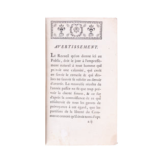 MIRABEAU (Victor Riquetti) - Lettres sur le commerce des grains. 1768.