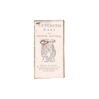 LUCRÈCE - De Rerum natura libri sex. 1597.