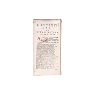 LUCRÈCE - De Rerum natura libri sex. 1597.