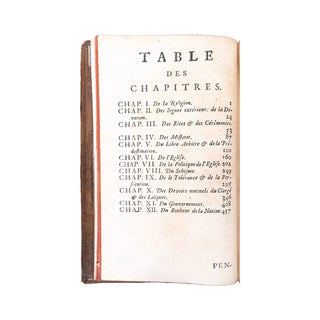 MANDEVILLE - Pensées libres sur la religion, l’Église et le bonheur de la nation. 1723.