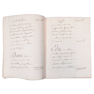 ENSEMBLE DE 3 MANUSCRITS SUR LES FINANCES EXTRAORDINAIRES LIÉES À LA GUERRE DE SEPT ANS. c. 1755-1763.