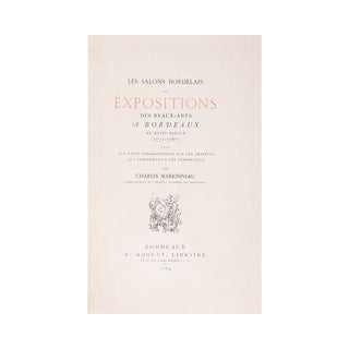 MARIONNEAU (Charles) – Les Salons bordelais ... au XVIIIe siècle. 1883.