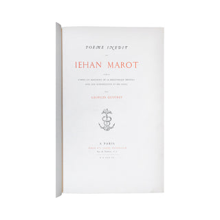 MAROT - GUIFFREY – Poème inédit de Iehan Marot. 1860.