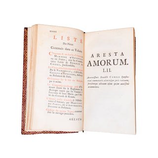 MARTIAL D’AUVERGNE – COURT (Benoît de) - Les Arrêts d’amours. 1731.